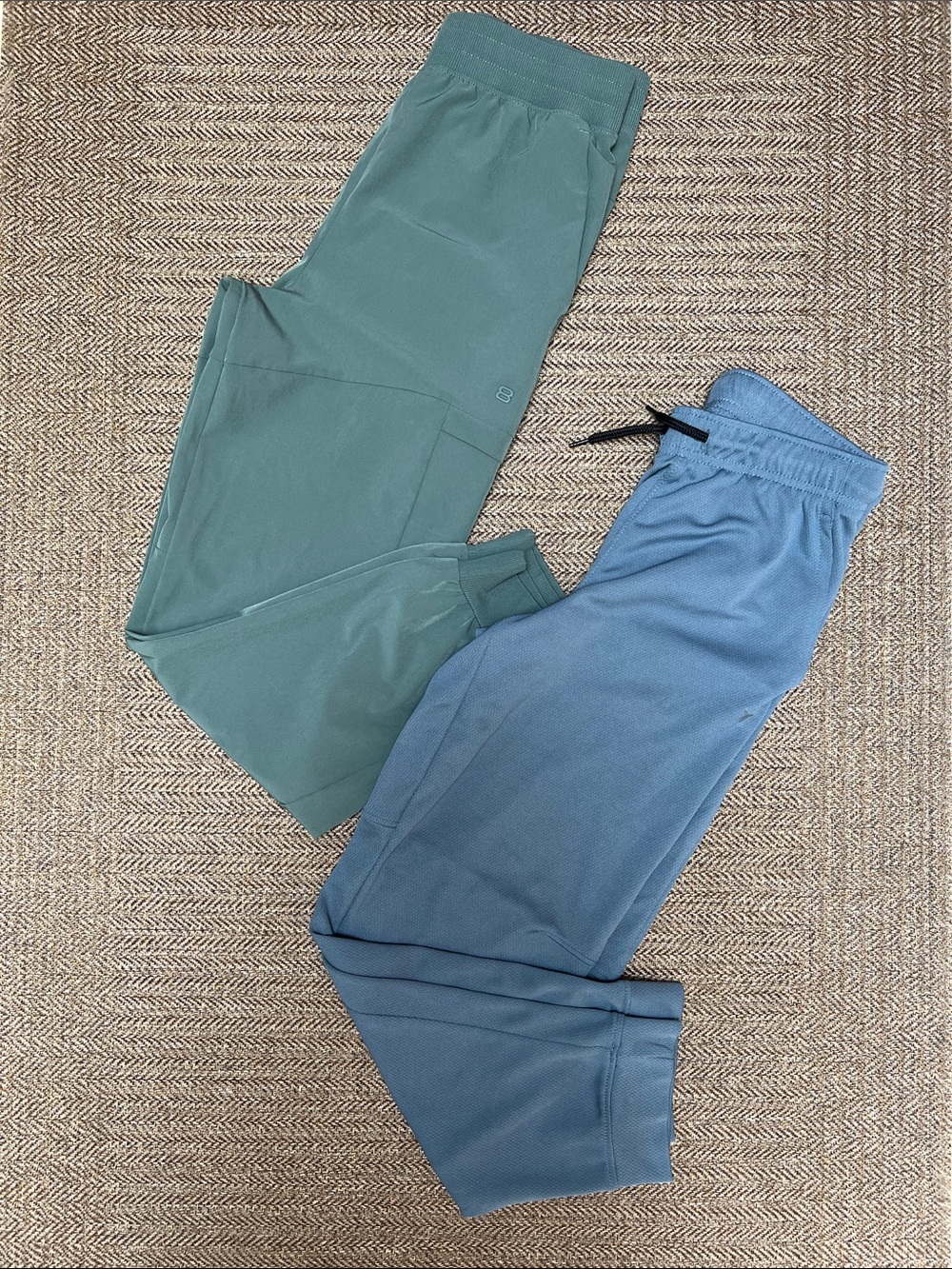 Kids Jogger Pants in Teal Green and Slate Blue